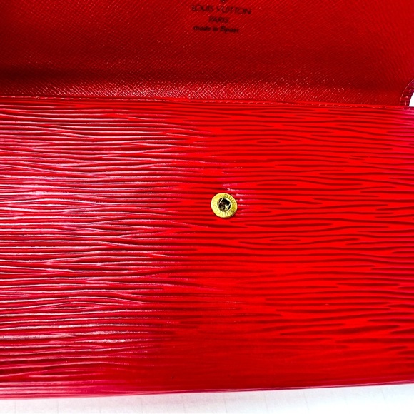 ❤️LOUIS VUITTON Red Epi Porte Tresor International Long Wallet | PRELOVED❤️‼️ - Picture 8 of 13